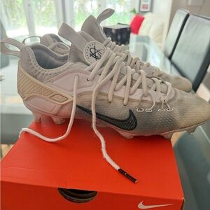 Nike White & Black Lacrosse Cleats